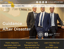 Tablet Screenshot of michiganfireclaimsinc.com